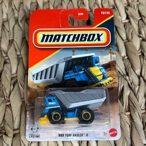 Matchbox MBX Turf Hauler II Toy Blue Construction Work Dump Truck Gray Dumper 🆕